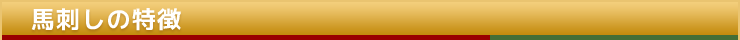 馬刺しの特徴